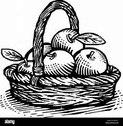 Image result for Apple Basket Black and White