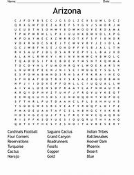 Image result for Arizona Word Search