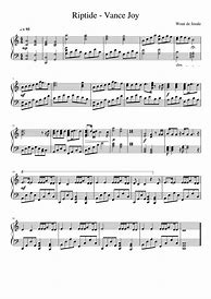 Image result for Riptide Piano Sheet Music