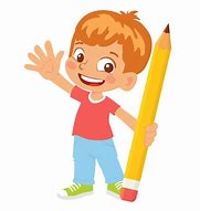 Image result for A Boy Holding a Pen Clip Art