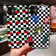 Image result for iPhone 11 Black and Red Checked Phone Case