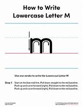 Image result for Lowercase Letter M