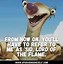 Image result for Sid the Sloth Funny