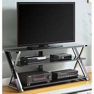 Image result for TV Stand Glass Shelves