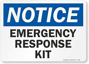 Image result for Emergency Kit Sign