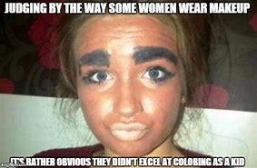 Image result for Ladies Eye Makup Funny Meme