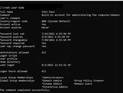 Image result for Net User Command in Cmd