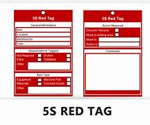 Image result for 5S Red Tag Log Book