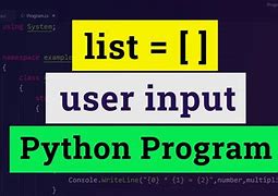 Image result for Python Input List