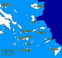 Image result for Map of Greek Islands in the Aegean Sea
