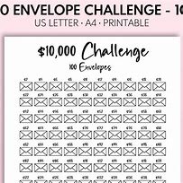 Image result for 10K Money Challenge Printable