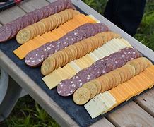 Image result for Cheese Sausage and Cracker Tray