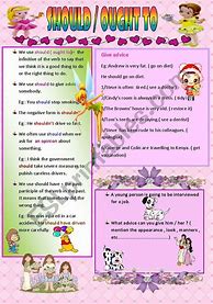 Image result for Should Ought to Wish Worksheet