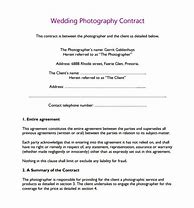 Image result for Wedding Photographer Contract Template