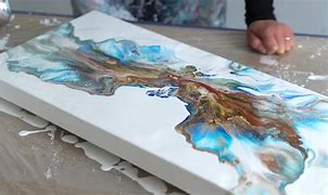 Image result for Acrylic Pour Painting Blue