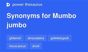 Image result for Mumbo Jumbo Words