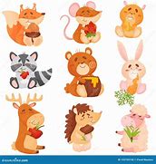 Image result for Cute Cartoon Animals Eating