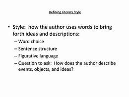 Image result for Literary Style