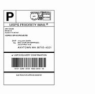 Image result for Priority Mail Label Template