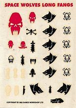 Image result for 40K Space Wolves Fangs of Fenrir Decals