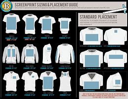 Image result for Decal Sizes On Shirts