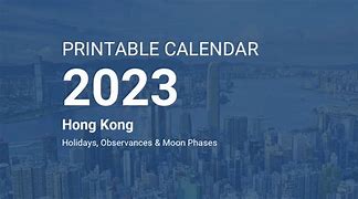 Image result for Calendar Hong Kong Print