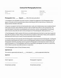 Image result for Photography Contract Template