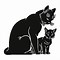 Image result for Cat Illustration Black and White