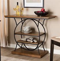 Image result for Rustic Wood Metal Console Table