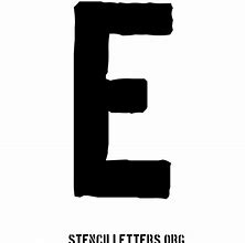Image result for Capital Letter E Stencil