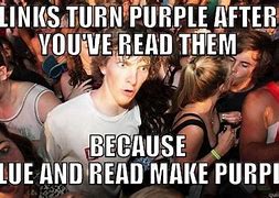 Image result for Purple Links Meme