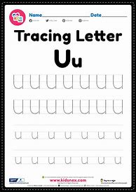 Image result for U Letter for Tracing