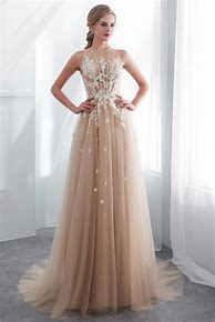 Image result for Champagne Prom Dresses Vline Lace