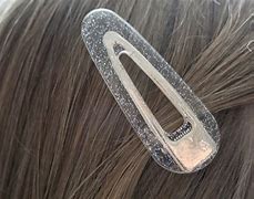 Image result for Silver Glitter Hair Clips