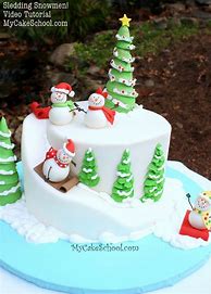 Image result for Christmas Theme Cake Ideas 1 Layer
