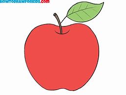 Image result for How to Draw a Apple for Kids