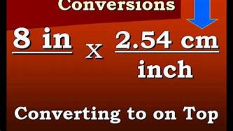 Image result for Cm to Inches Conversion Formula