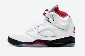 Image result for Jordan 5s Fire Red