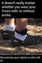 Image result for Wearing Crocs Meme