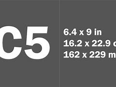 Image result for C5 Paper Size