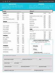 Image result for Uber Car Inspection Form