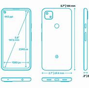 Image result for Pixel 4A 5G Dimensions