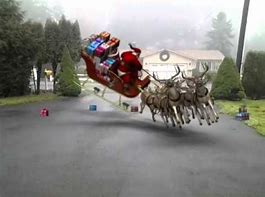 Image result for Reindeer Santa Sleigh Crash