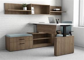 Image result for Adjustable Desk with Storage