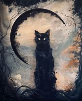 Image result for Noble Black Cat Painting