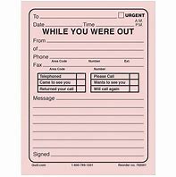 Image result for While You Were Out Phone Message Template