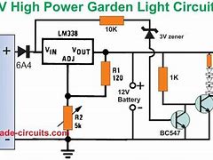 Image result for Electrical Schematic of Garden Battery Sensor LED Light