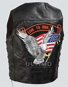 Image result for American Flag Worn On Leather Vest