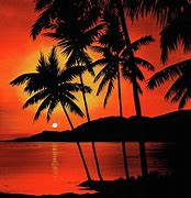 Image result for Hawaii Sunset Painting