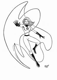 Image result for Invisible Woman Superhero Coloring Page
